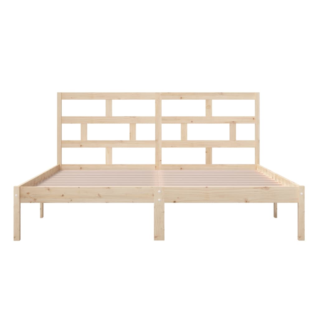 3101228 vidaXL Bed Frame without Mattress Solid Wood 160x200 cm (810027+814204)