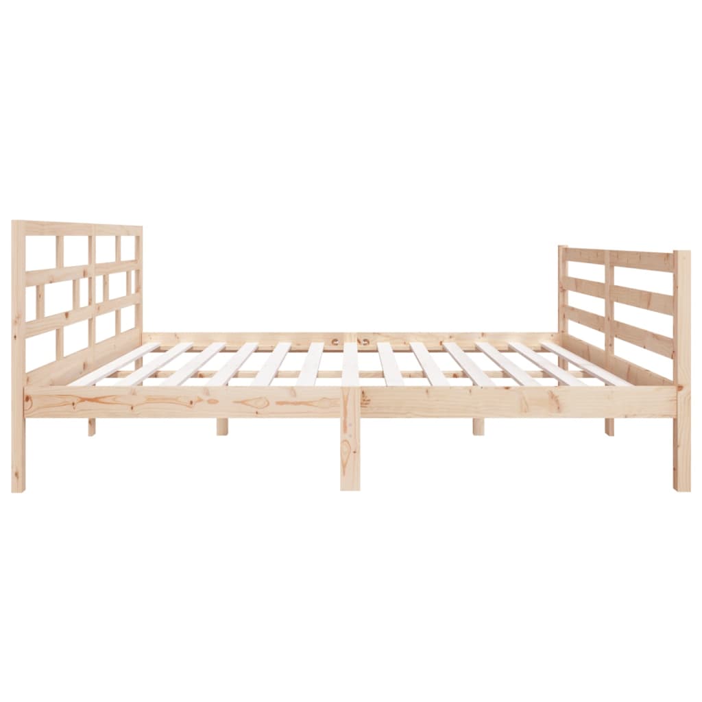 3101263 vidaXL Bed Frame without Mattress Solid Wood 140x190 cm (810410+814194)