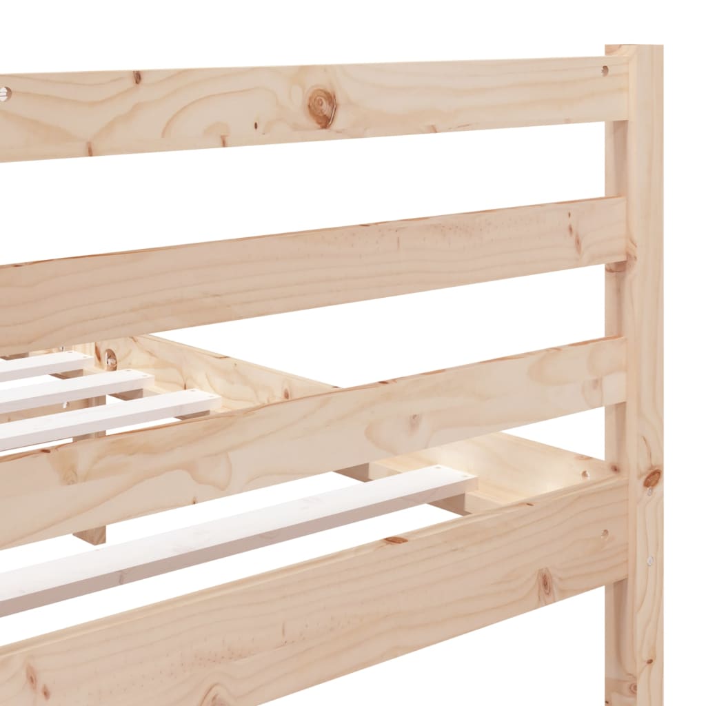 3101263 vidaXL Bed Frame without Mattress Solid Wood 140x190 cm (810410+814194)