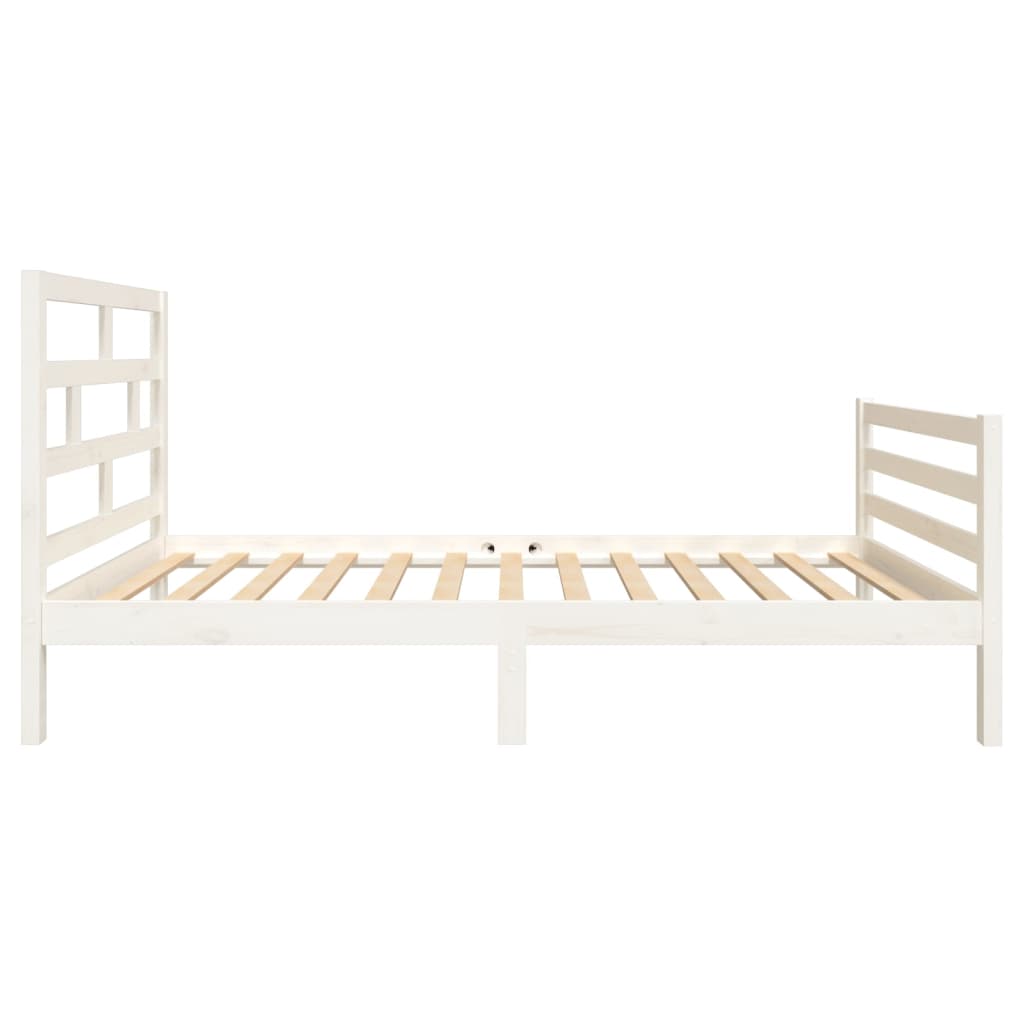 3101269 vidaXL Bed Frame without Mattress White Solid Wood 90x200 cm (810416+814175)