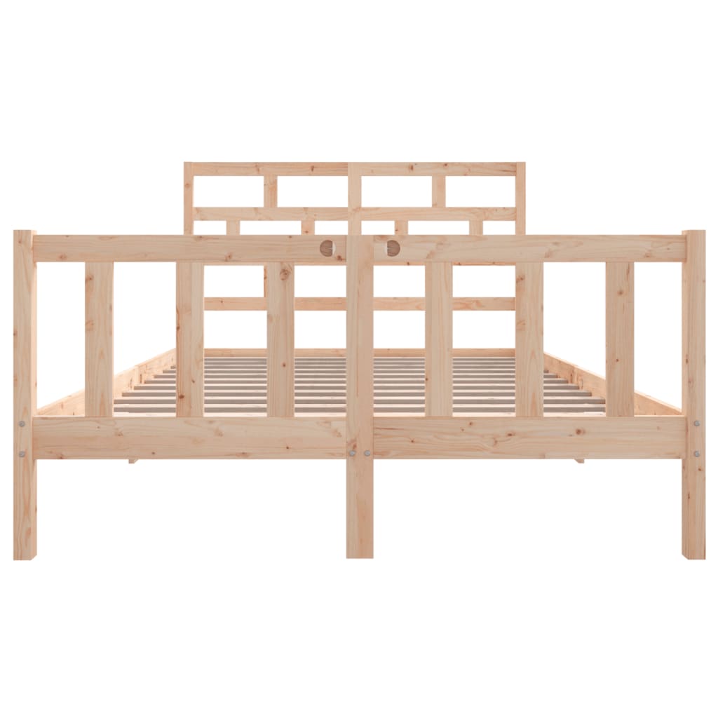 3101348 vidaXL Bed Frame without Mattress Solid Wood 140x200 cm (810082+814194)