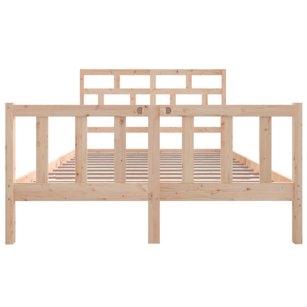 3101358 vidaXL Bed Frame without Mattress Solid Wood 160x200 cm (810092+814204)