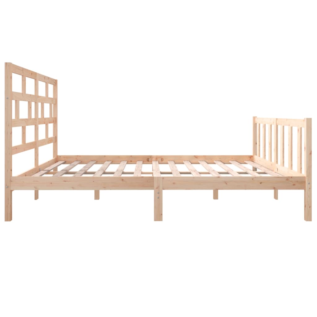 3101358 vidaXL Bed Frame without Mattress Solid Wood 160x200 cm (810092+814204)