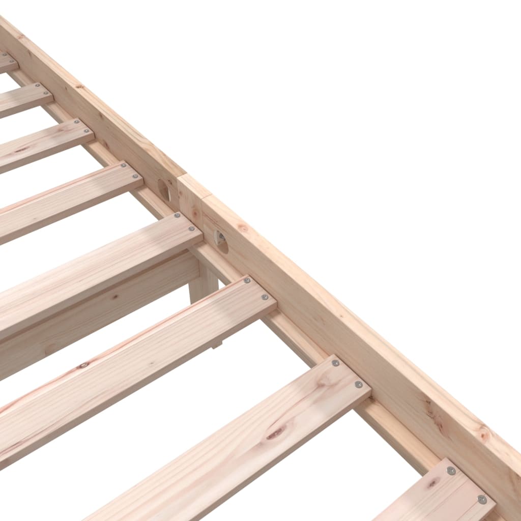 3101358 vidaXL Bed Frame without Mattress Solid Wood 160x200 cm (810092+814204)