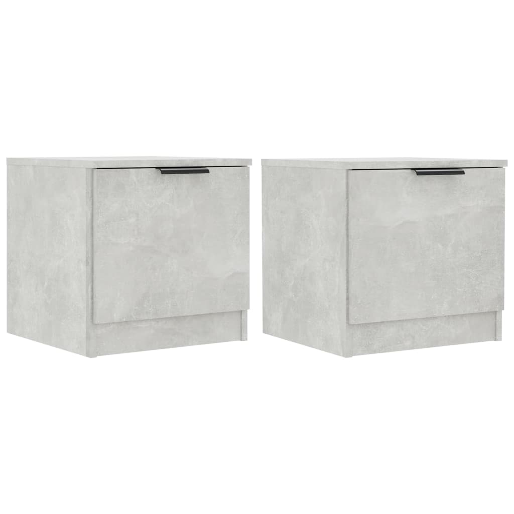 Bedside Cabinets 2 pcs Concrete Grey 40x39x40 cm