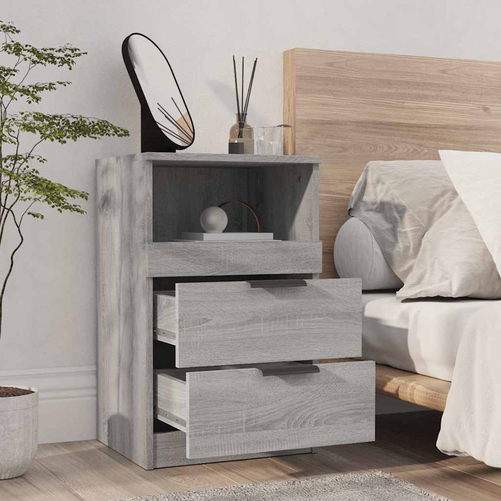 Bedside Cabinet Grey Sonoma Engineered Wood