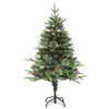 Pre-lit Christmas Tree with Pine Cones Green 120 cm PVC&PE