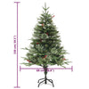 Pre-lit Christmas Tree with Pine Cones Green 150 cm PVC&PE