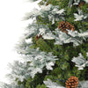 Pre-lit Christmas Tree with Pine Cones Green 195 cm PVC&PE