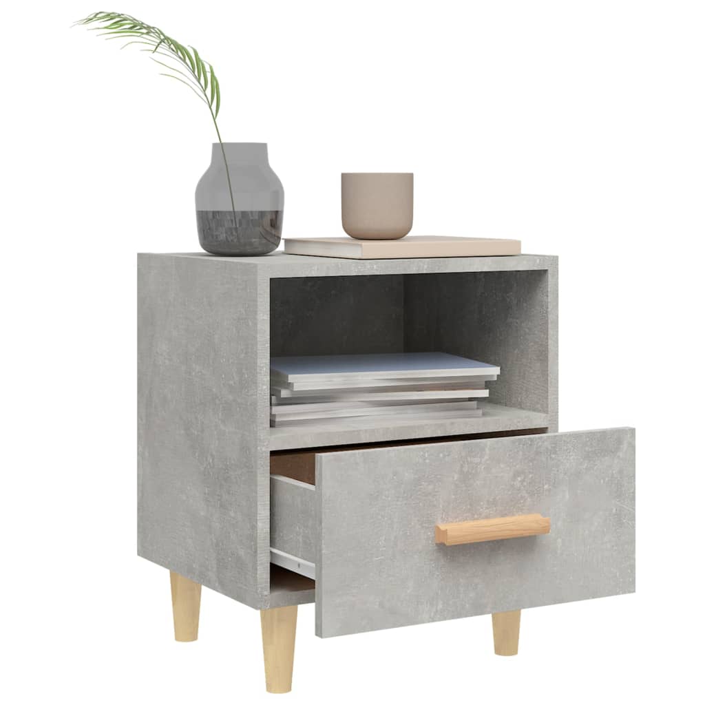 Bedside Cabinet Concrete Grey 40x35x47 cm