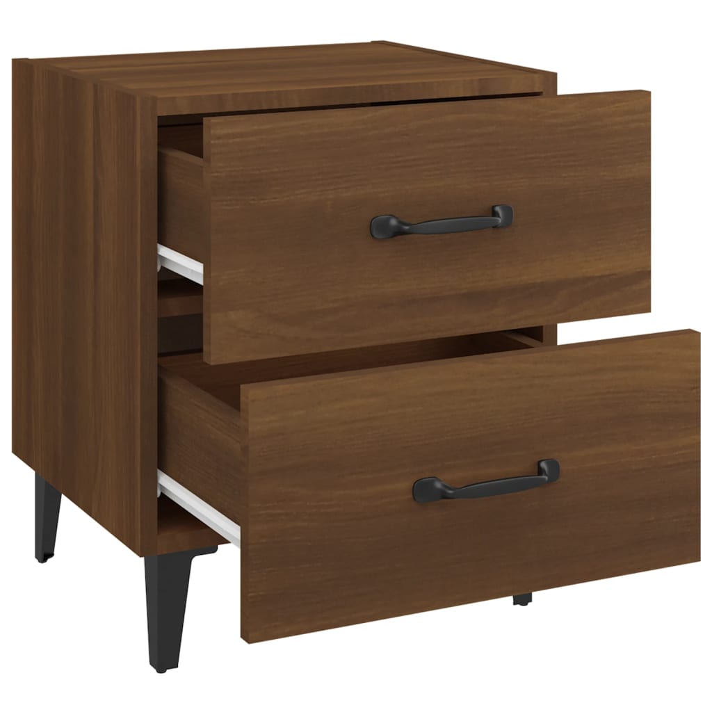 Bedside Cabinets 2 pcs Brown Oak 40x35x47.5 cm