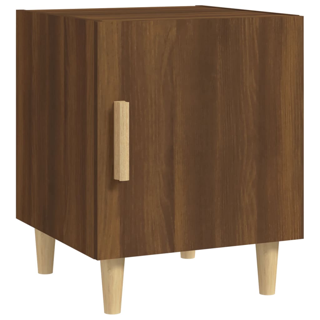 Bedside Cabinets 2 pcs Brown Oak Engineered Wood