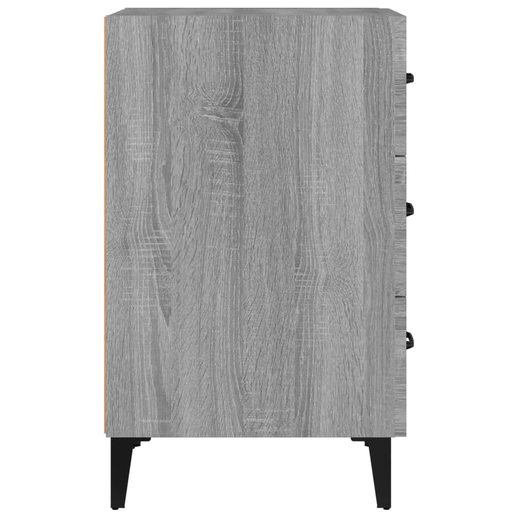 Bedside Cabinet Grey Sonoma 40x40x66 cm Engineered Wood