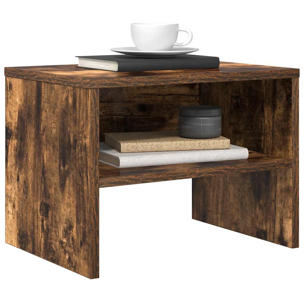 Bedside Cabinet Smoked Oak 40x30x30 cm Engineered Wood