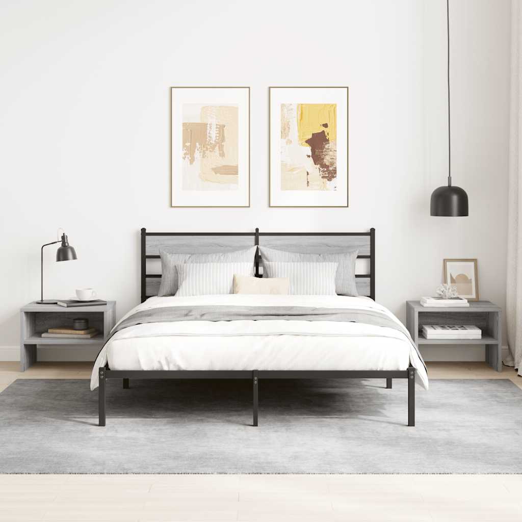 Bedside Cabinet Grey Sonoma 40x30x30 cm Engineered Wood