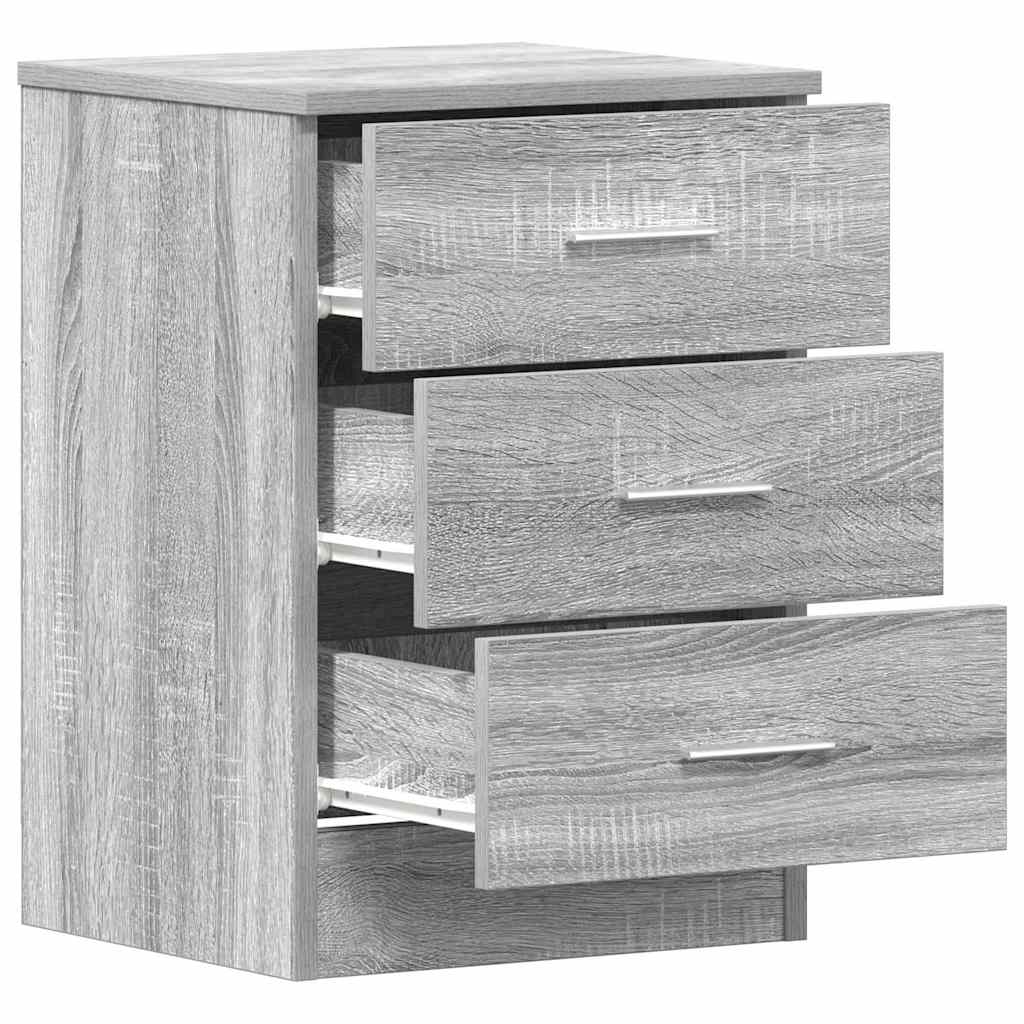 Bedside Cabinet Grey Sonoma 38x35x56 cm Engineered Wood