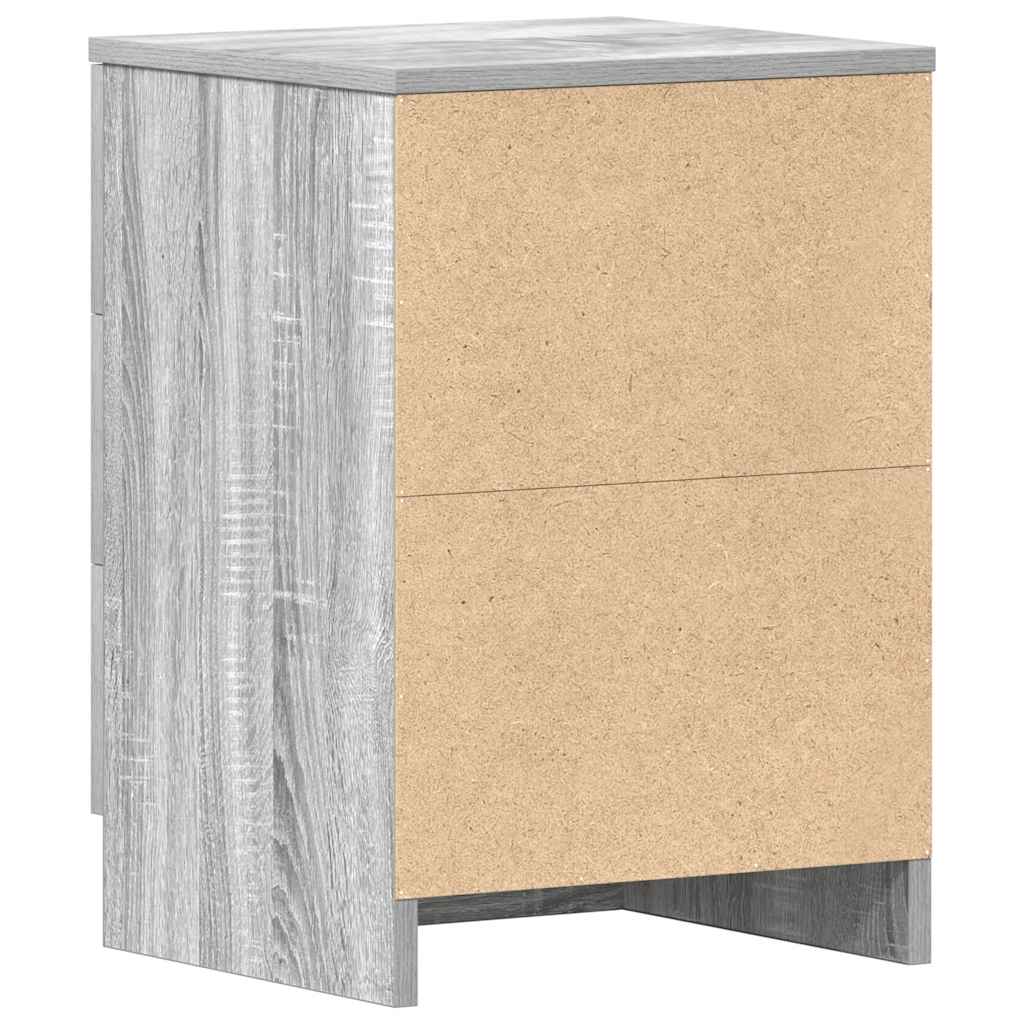 Bedside Cabinet Grey Sonoma 38x35x56 cm Engineered Wood