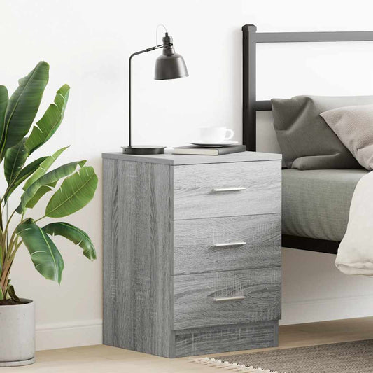 Bedside Cabinet Grey Sonoma 38x35x56 cm Engineered Wood