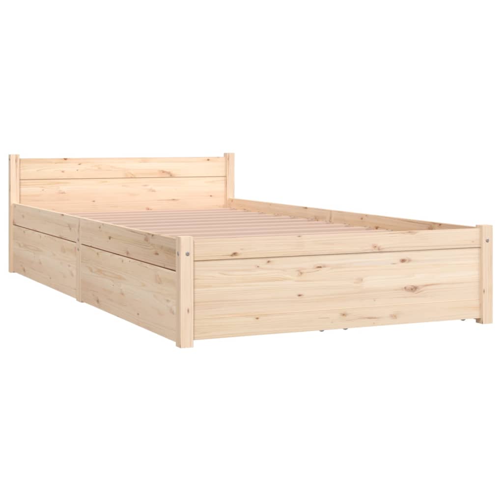 3103483 vidaXL Bed Frame without Mattress with Drawers 90x200 cm (815029+814984)
