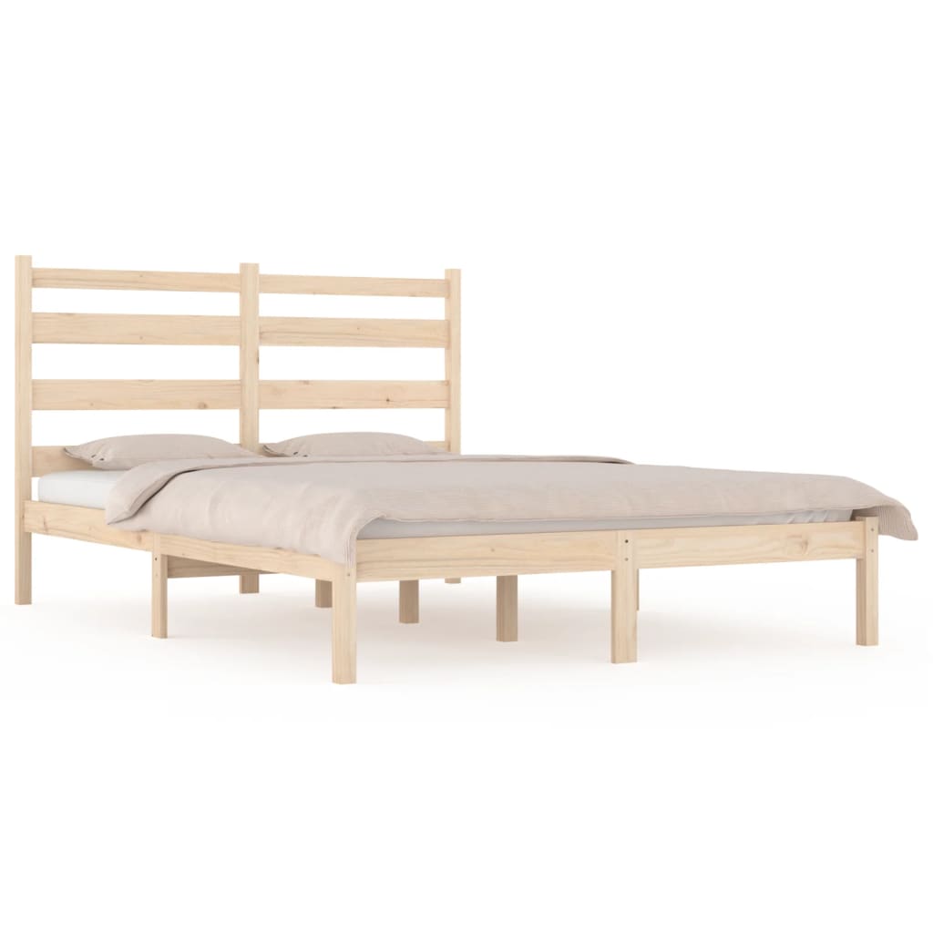 3103643 vidaXL Bed Frame without Mattress Solid Wood 120x200 cm (810012+818410)