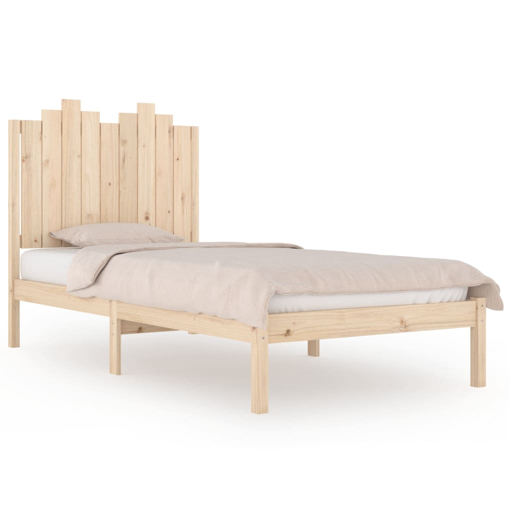 3103768 vidaXL Bed Frame without Mattress Solid Wood 100x200 cm (810007+818455)