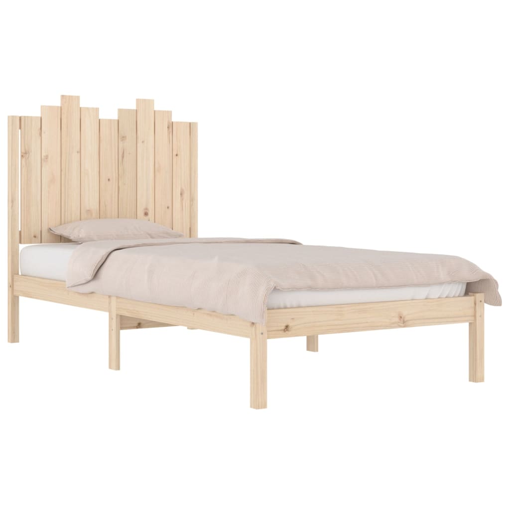 3103768 vidaXL Bed Frame without Mattress Solid Wood 100x200 cm (810007+818455)