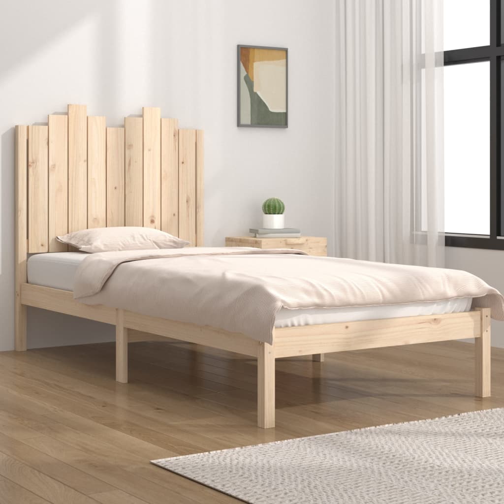 3103768 vidaXL Bed Frame without Mattress Solid Wood 100x200 cm (810007+818455)