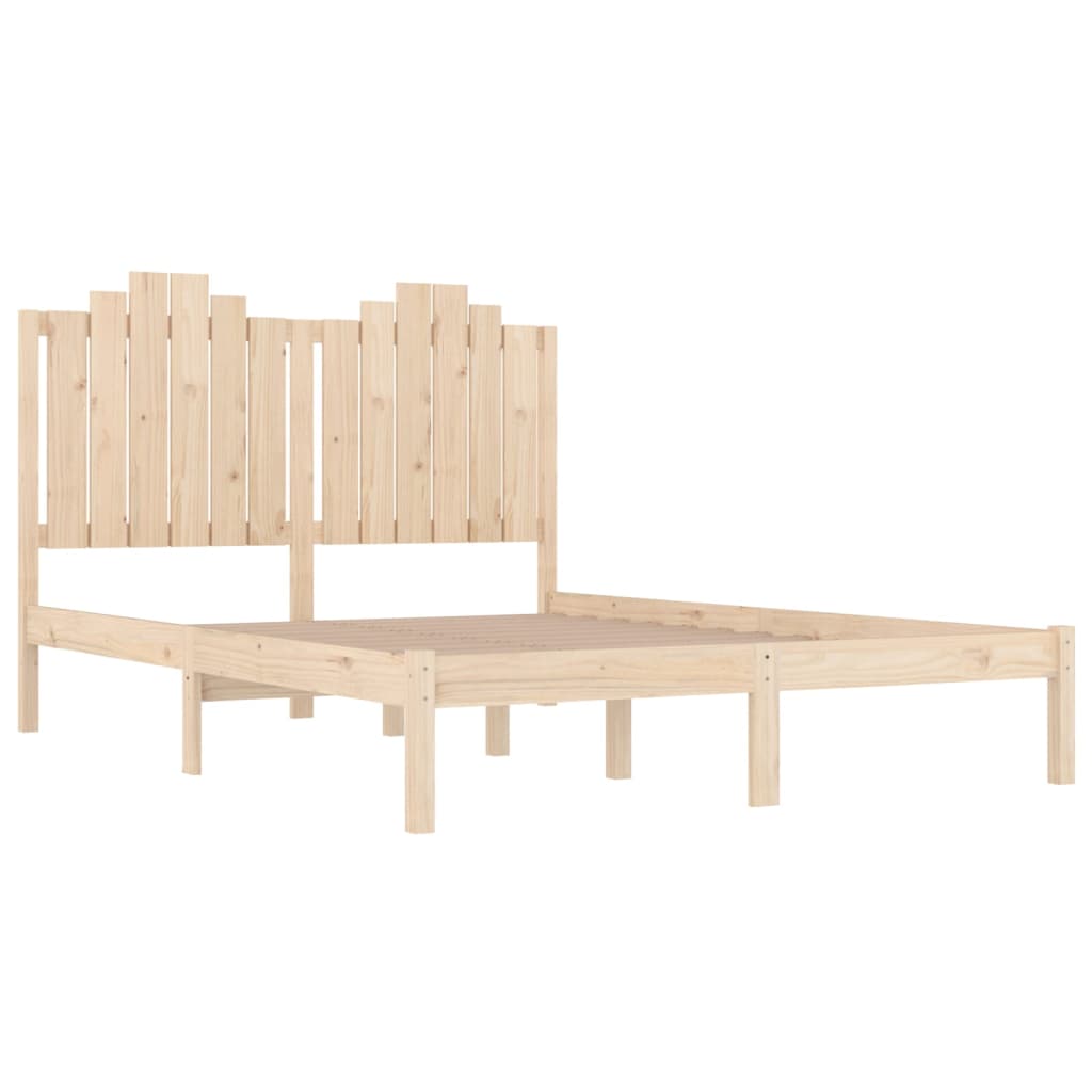 3103778 vidaXL Bed Frame without Mattress Solid Wood 140x200 cm (810017+818470)
