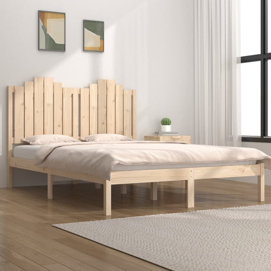 3103778 vidaXL Bed Frame without Mattress Solid Wood 140x200 cm (810017+818470)