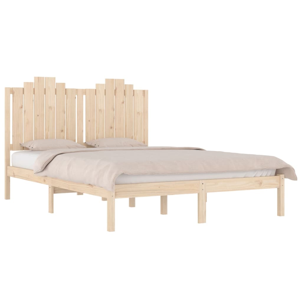 3103788 vidaXL Bed Frame without Mattress Solid Wood 160x200 cm (810027+818480)