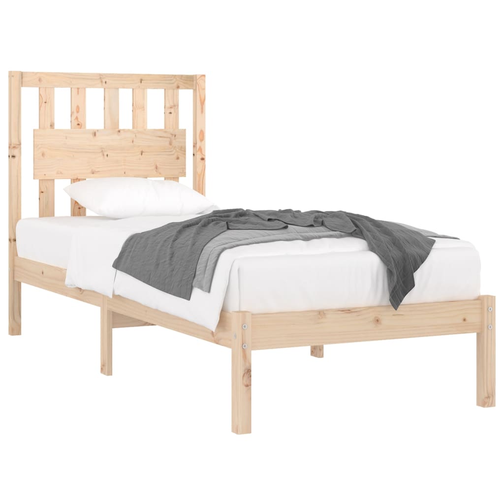 3103918 vidaXL Bed Frame without Mattress Solid Wood 90x200 cm (810002+818550)