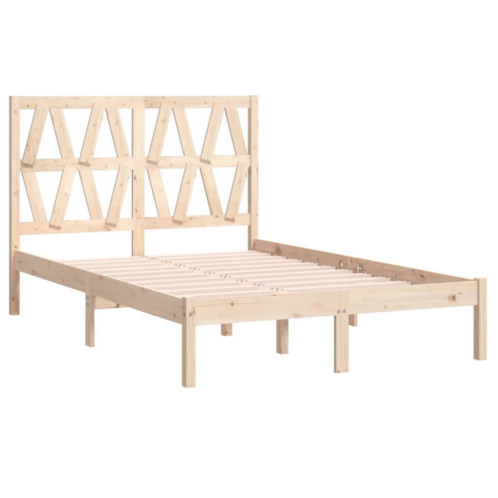 3103978 vidaXL Bed Frame without Mattress Solid Wood 140x190 cm (809997+818620)