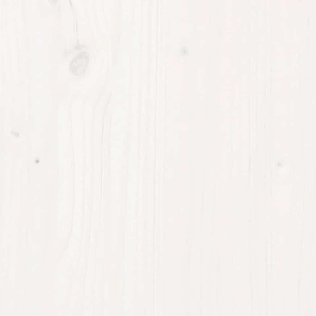 3104019 vidaXL Bed Frame without Mattress White Solid Wood 200x200 cm (810038+818641)