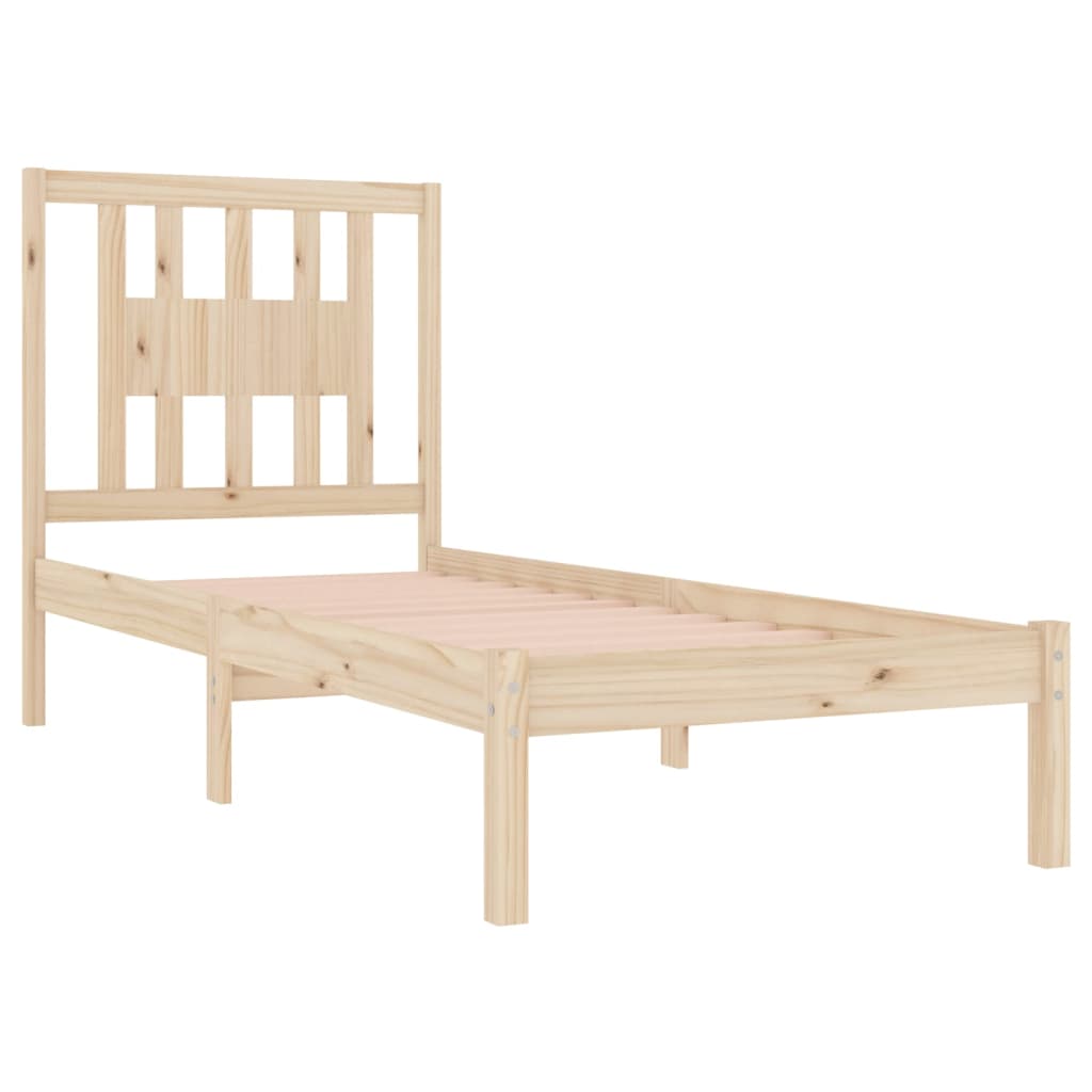 3104048 vidaXL Bed Frame without Mattress Solid Wood 90x200 cm (810002+818650)