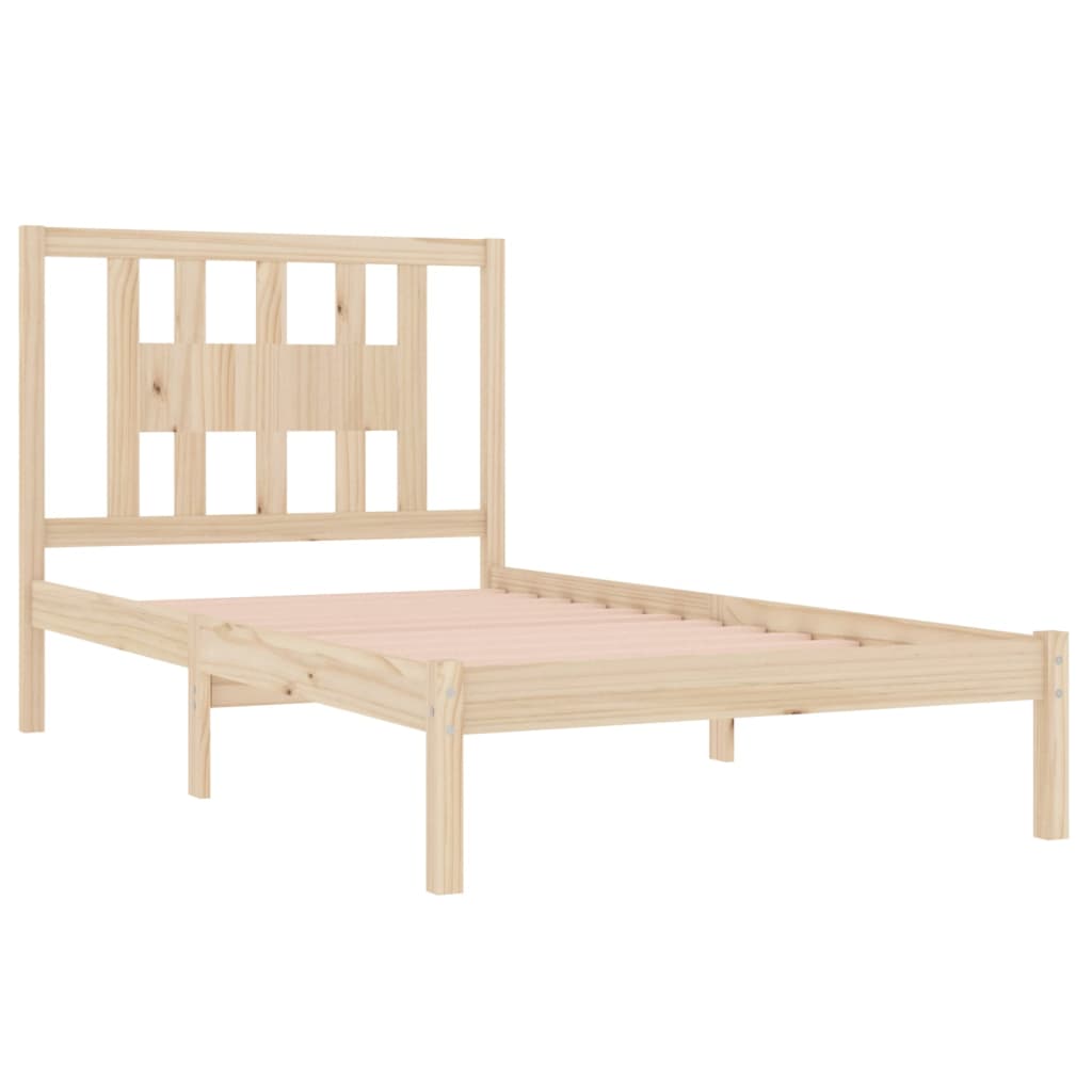 3104053 vidaXL Bed Frame without Mattress Solid Wood 100x200 cm (810007+818655)