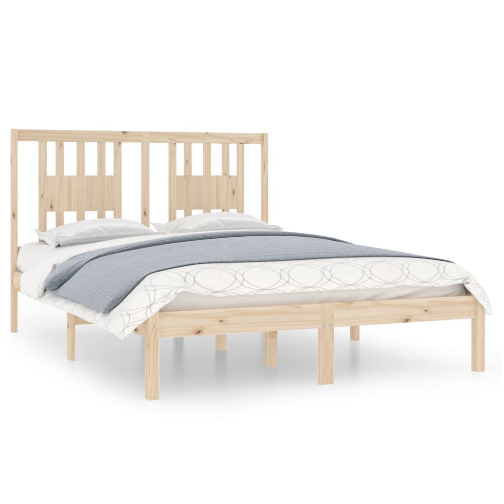 3104058 vidaXL Bed Frame without Mattress Solid Wood 120x200 cm (810012+818660)