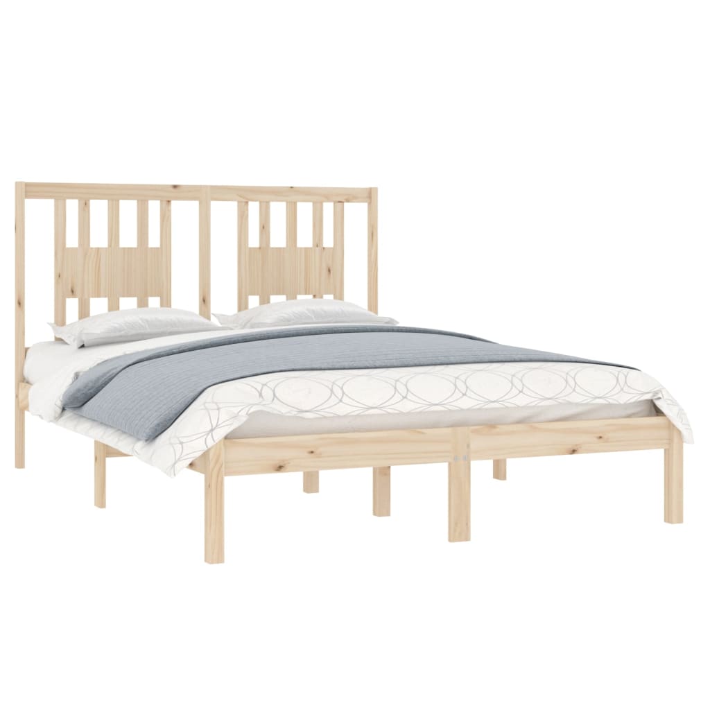 3104058 vidaXL Bed Frame without Mattress Solid Wood 120x200 cm (810012+818660)