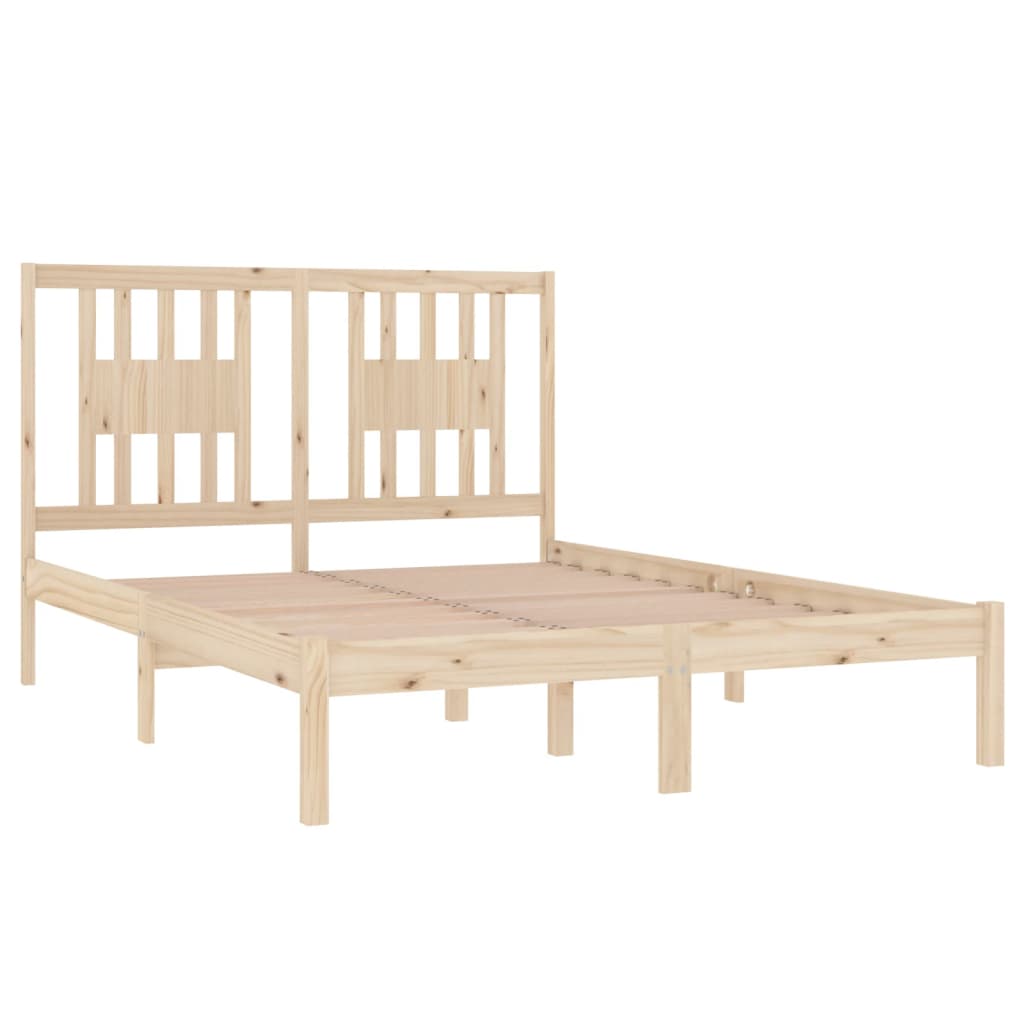 3104058 vidaXL Bed Frame without Mattress Solid Wood 120x200 cm (810012+818660)
