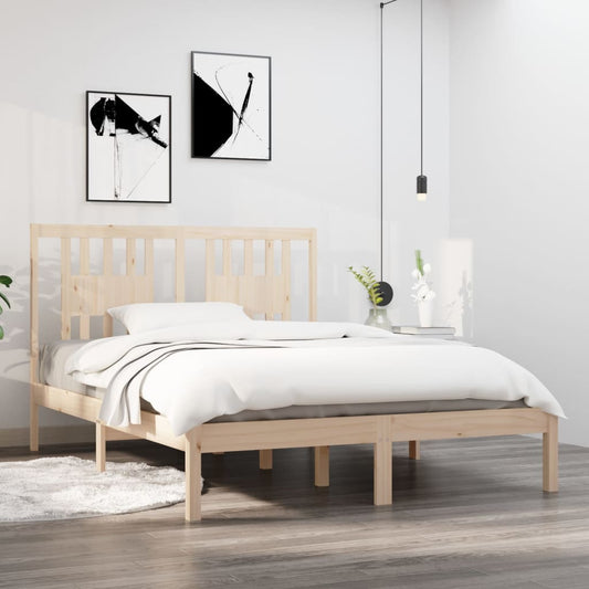 3104058 vidaXL Bed Frame without Mattress Solid Wood 120x200 cm (810012+818660)