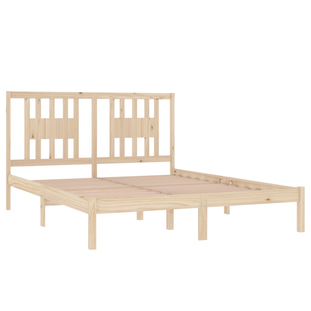 3104073 vidaXL Bed Frame without Mattress Solid Wood 160x200 cm (810027+818680)