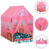 Children Play Tent with 250 Balls Pink 69x94x104 cm