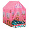 Children Play Tent with 250 Balls Pink 69x94x104 cm