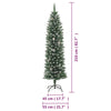 Artificial Slim Christmas Tree with Stand 210 cm PVC