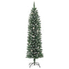 Artificial Slim Christmas Tree with Stand 240 cm PVC