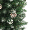 Artificial Slim Christmas Tree with Stand 240 cm PVC