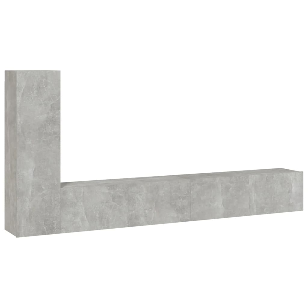 3 Piece TV Cabinet Set Concrete Grey Engineered Wood
