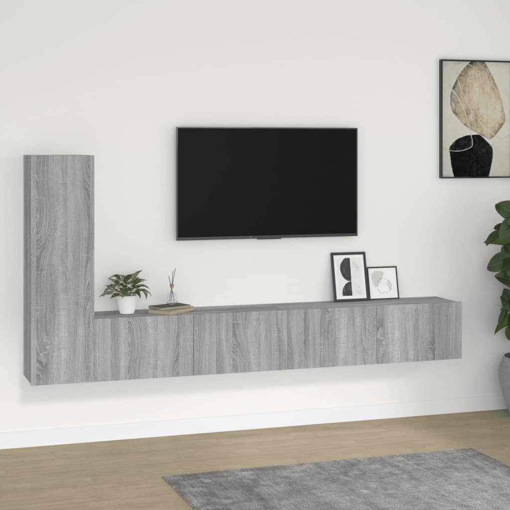 3 Piece TV Cabinet Set Grey Sonoma Engineered Wood