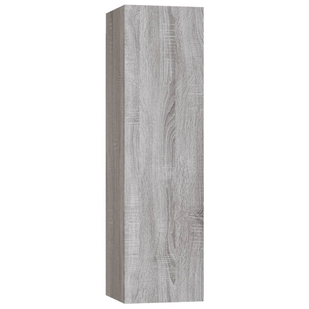 4 Piece TV Cabinet Set Grey Sonoma Engineered Wood
