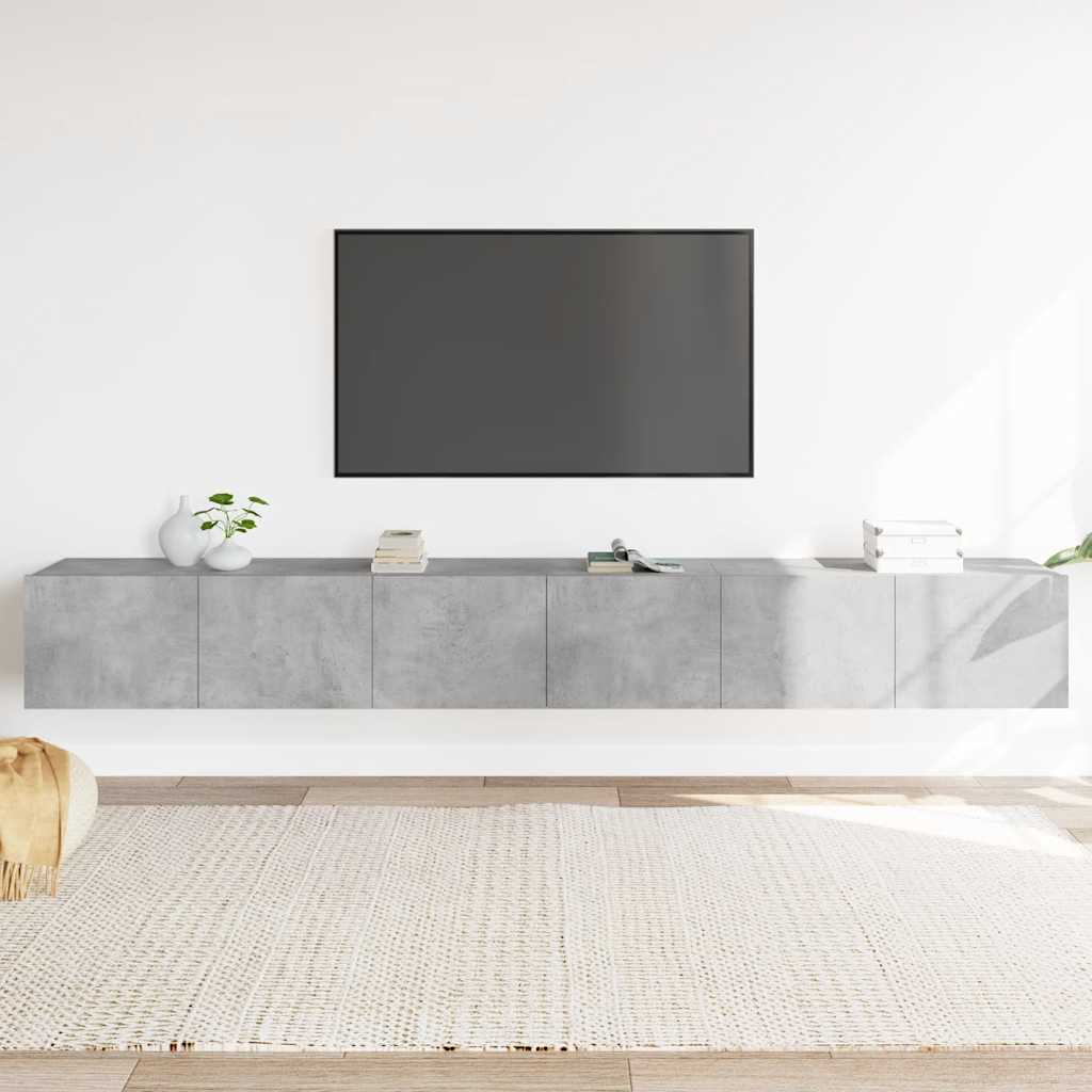3 Piece TV Cabinet Set Concrete Grey Engineered Wood