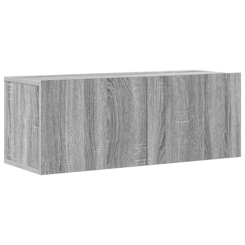 4 Piece TV Cabinet Set Grey Sonoma Engineered Wood